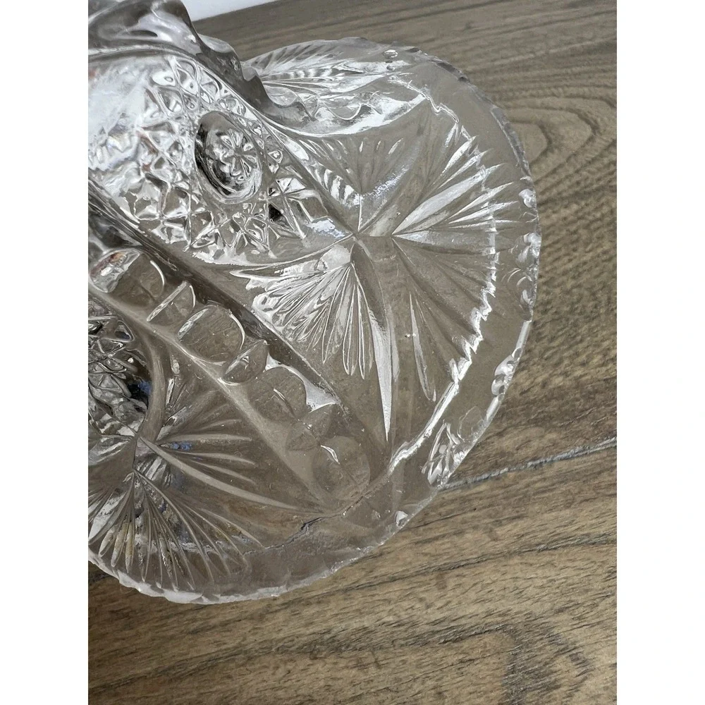 VINTAGE EAPG Biscuit, Cracker Jar Antique Early American Pattern Glass Pressed 2